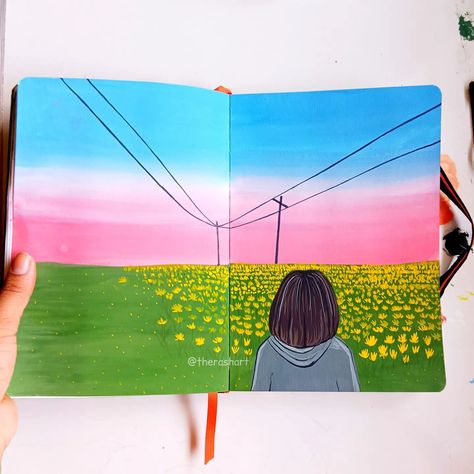 Infinite level of blending 🫧✨ . . . Inspiration from @pinterestindia @pinterestcreators Sketchbook from my fav @menorahcreatif . . . . . . I have used @domsindia Poster colours. Gave exact look for Gouache Painting. There is no need for you to buy heavy brand colours to bring out the best painting for you but the need arises only if you are exploring mediums. This post was intentionally made to realise small creators to keep building their art passion regardless of the expensive art mediums.... Art Gouache, Brand Colours, Art Passion, Expensive Art, Art Mediums, Painting Gouache, Gouache Art, Poster Colour, Gouache Painting