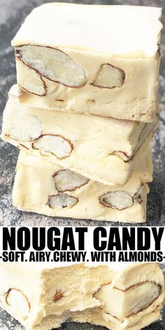 Old Fashion Nougat Candy, Confectionery Recipes Sweets, Old Fashioned Nougat Candy, Cherry Nougat Candy, Candy Nougat Recipe, Candy Made With Honey, Chocolate Nougat Recipe, Nougat Bars Recipe, Sees Candy Rum Nougat Recipe