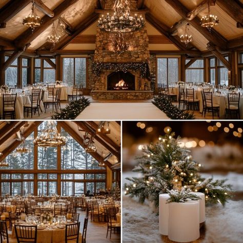 Wedding Venue Ideas, Cozy Lodge, Fantasy Story Ideas, Winter Celebration, Magical Winter, December Wedding, Wedding Set Up, Fantasy Story, Glamorous Wedding