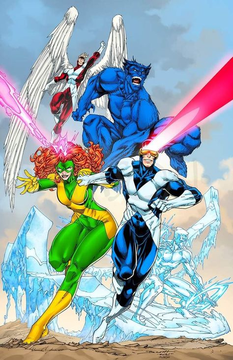 X MEN Original Team X Men Art, Brett Booth, Cyclops Marvel, Storm Marvel, Xmen Art, X-men, Marvel And Dc Characters, Anime World, Marvel Xmen