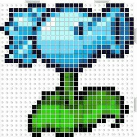 Plant Zombie, Pixel Beads, Melty Bead Patterns, Pearl Beads Pattern, Fuse Bead Patterns, Perler Bead Templates, Pixel Crochet, Pixel Art Grid, Hama Beads Patterns