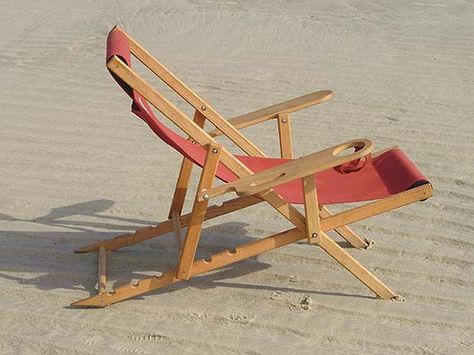 Beach Sling Chair Plans | Thread: beach chair plans Diy Camping Chair, Beach Chairs Diy, Wooden Beach Chairs, Wood Chair Diy, Chairs Diy, Chair Woodworking Plans, Chair Diy, Wooden Folding Chairs, Porch Chairs