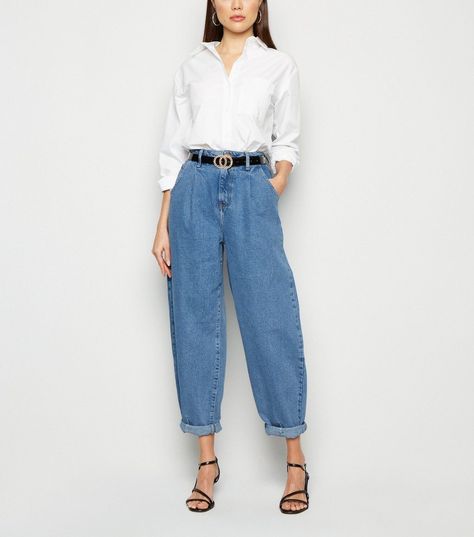 Balloon Leg Jeans, Balloon Jeans, Outfits Con Jeans, Looks Jeans, Mom Jeans Outfit, Jeans Outfit Summer, Jeans Outfit Casual, Jean Large, 가을 패션