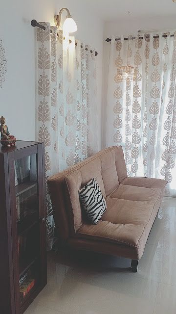 Interior, Interior Designing, Styling house, Kerala, Kochi Living Room Curtains Modern, Curtain Color Ideas, Small Room Sofa, Indian Living Room, Indian Room Decor, Indian Living Rooms, Living Room Curtains, Indian Home Interior, Living Room Decor Colors