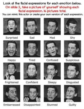 An easy assignment and template for students to practice acting skills through a variety of facial expressions! Acting Facial Expressions, Facial Expressions For Dance, Acting Portfolio Ideas, Acting Practice Scripts, Acting Scripts To Practice For Teens, Practice Scripts For Acting, Acting Emotions, Acting Expressions, Scripts To Practice Acting