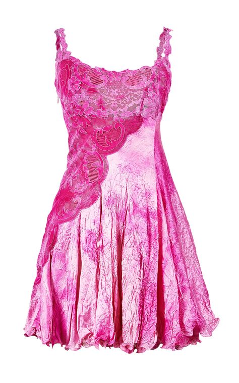 Gianni Versace S/s 1994 Pink Crinkle Mini Dress By Moda Archive X Tab Vintage | Moda Operandi Vintage Versace Dress, Hot Pink Mini Dress, Versace Pink, Mini Dress Hot, Versace Fashion, Pink Mini Dress, Looks Party, Layered Dress, Layer Dress