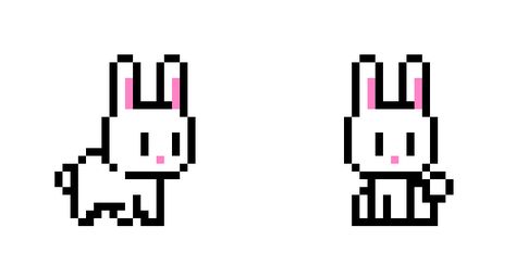 Bunny Rabbit | Pixel Art Maker Rabbit Pixel Art, Pixel Art Maker, Cross Stitch Projects Ideas, Art Maker, Pixel Characters, Zine Design, Easy Pixel Art, 8bit Art, Pixel Drawing