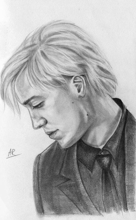 Harry Potter Drawings Easy, Harry Potter Sketch, Draco Malfoy Imagines, Draco Malfoy Fanart, Colored Pencil Portrait, Realistic Sketch, Harry Potter Puns, Book Page Art, Potter Art