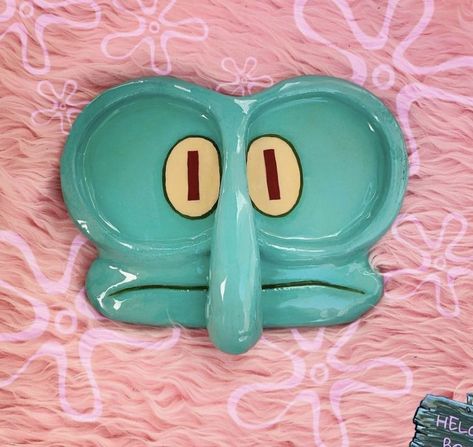 Squid Ward, Ceramics Diy, Sculpture Art Clay, Tanah Liat, Clay Diy Projects, Clay Crafts Air Dry, Ceramics Ideas, Cute Clay, Clay Art Projects