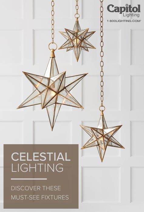 Discover must-see, gorgeous celestial lighting fixtures you can use to follow the popular trend. Celestial Living Room Ideas, Celestial Kitchen Decor, Celestial Office Ideas, Celestial Office Aesthetic, Celestial Bathroom Decor, Celestial Dining Room, Celestialcore Aesthetic, Celestial Bathroom Ideas, Celestial Bedroom Ideas