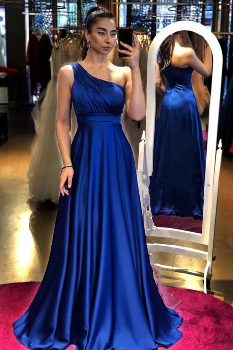 Royal Blue Bridesmaids, Hope Floats, Royal Blue Bridesmaid Dresses, Formal Prom Dresses Long, Cheap Formal Dresses, Cheap Prom Dresses Long, One Shoulder Prom Dress, Evening Dresses Online, Satin Evening Dresses