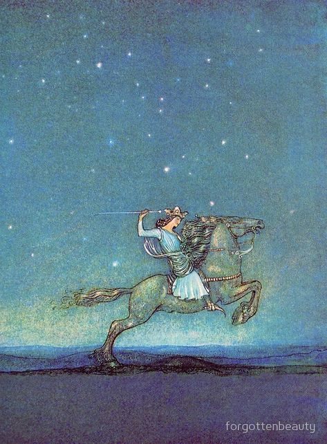 Riding in the Moonlight - John Bauer Book Romance, Book Magic, John Bauer, Fairytale Fantasies, Romantic Fantasy, Fairytale Illustration, Fairytale Fantasy, Fantasy Book, Art Fantasy