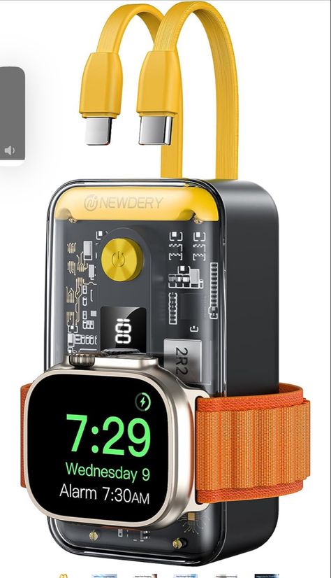 NEWDERY for Apple Watch Charger, 10000mAh Portable Charger iPhone Power Bank Built-in Cables, Fast Charging External Battery Pack with LED Display for iPhone 15 Pro Max Plus, iWatch, Samsung Phones Keychain Charger, Apple Watch Edition, Apple Watch Nike, Portable Phone Charger, Iphone Airpods, Phone Power Bank, Apple Watch Charger, Tech Diy, Watch Charger