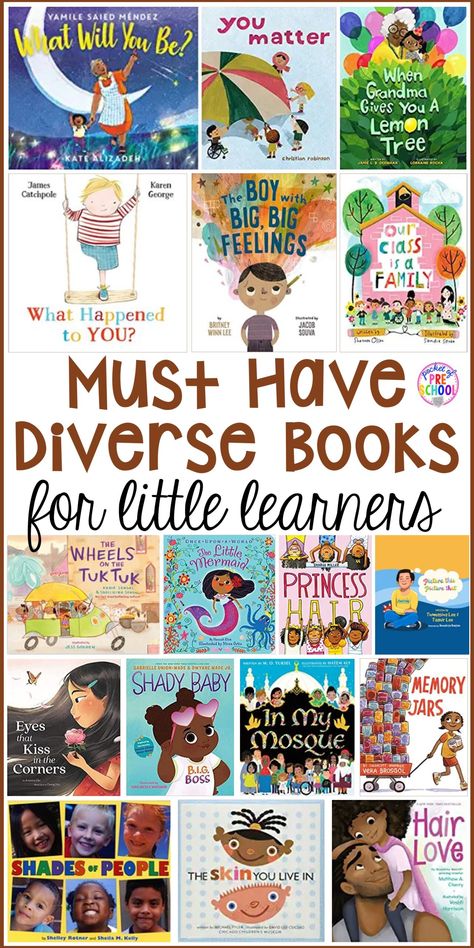 Diversity Books For Kids, Diversity In The Classroom Preschool, Multicultural Books For Preschool, Diversity Activities For Kindergarten, Diversity Activities For Preschoolers, Diversity Books For Preschool, Preschool Diversity Theme, Kindergarten Diversity Activities, Diversity In The Classroom Activities