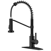 Modern Industrial Kitchen Design, Black Kitchen Faucet, Modern Industrial Kitchen, Stainless Steel Kitchen Faucet, Smart Faucet, Kitchen Faucet With Sprayer, Industrial Kitchen Design, Black Kitchen Faucets, Kitchen Faucets