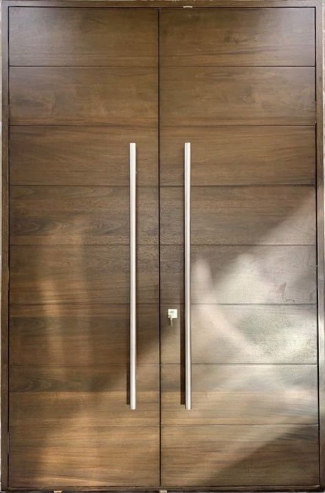 Wooden Double Doors, Double Door Entrance, Glass Door Design, House Front Door Design, Modern Exterior Doors, House Main Door Design, Main Entrance Door Design, Double Doors Interior, Custom Wood Doors