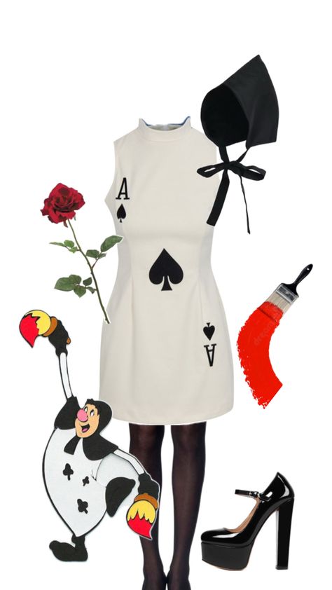 #aceofspades #halloween #aliceinwonderland #painttherosesred #costume #inspo #idea #fall #aesthetic #disney #collage Ace Of Spades Costume, All The Worlds A Stage, Aesthetic Disney, Alice In Wonderland Costume, Wonderland Costumes, Disney Collage, Ace Of Spades, Costume Inspo, Halloween Inspo