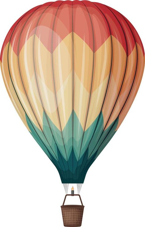 Air balloon. An image of a balloon for flying and traveling. Hot air balloon. Multicolored balloon. Vector illustration isolated on a white background Hot Air Balloon Clipart, Balloon Vector, Collage Landscape, Flying Balloon, Illustrated Words, Balloon Illustration, Travel Collage, Balloon Clipart, Happy Birthday Signs