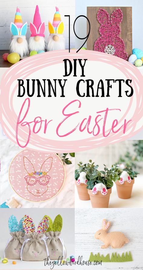 Diy Bunny Decorations, Cute Easter Crafts Diy, Easter Crafts Teens, Bunny Kids Craft, Rabbit Diy Ideas Bunny Crafts, Adult Easter Crafts Projects, Easter Craft Ideas For Adults, Easy Spring Crafts For Adults Simple, Easter Crafts Adults