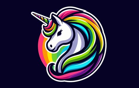 I will design outstanding rainbow unicorn mascot logo with creative concept Unicorn Logo Design, Unicorn Logo, Startup Design, Unicorn Quotes, Helmet Logo, Creative Concept, Mascot Logo, Rainbow Unicorn, Creative Logo