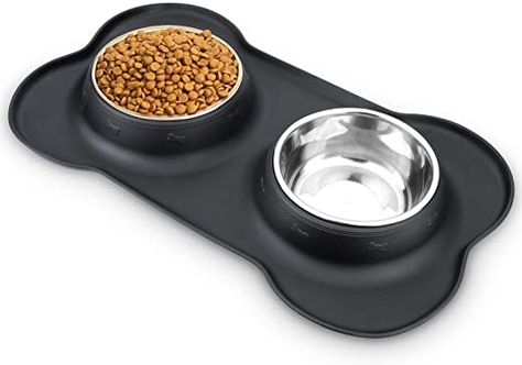 Large Dog Bowls, Dog Bowl Mat, Stainless Steel Dog Bowls, Food Bowls, Dog Water Bowls, Cat Dishes, Dog Food Bowls, Pet Dogs Puppies, Dog Food Storage