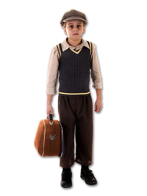 Evacuee Boys World War 2 WW2 Wartime 1940 s Childrens Fancy Dress Costume + Hat 1940s Fancy Dress, Fancy Dress Costumes Kids, 1940s Costume, Childrens Fancy Dress, Boys Fancy Dress, Fancy Dress Outfits, Beige Shirt, Fancy Dress Costume, Fancy Dress For Kids