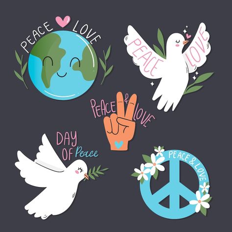 Line Art Lesson, Peace Drawing, Peace Pictures, Peace Logo, Day Of Peace, School Age Activities, File Decoration Ideas, English Posters, International Day Of Peace