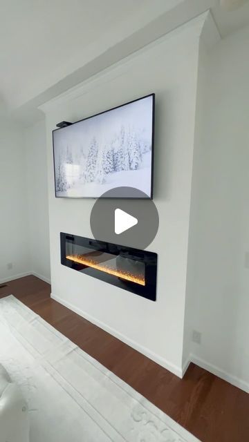 Gilla Leigh Home Designs on Instagram: "Honestly it wasn’t that much work, my husband and I built this electric fireplace in a few days. Simply building a box frame, Sheetrock , and molding is all it took.  I have a full DIY electric fireplace tutorial on my YT if you want step by step tips for the frame and a voiceover of exactly what we did.   You can also find the link to the 60 in fireplace insert we chose in my Amazon store. It received great reviews and I love it.  This fireplace transformed our master bedroom and really created a beautiful focal point. . . #diyfireplace #fireplace #interiordesign #interiordesigner #homeprojects #masterbedroom #gillaleighhomedesigns" Fireplace Ideas With Tv, Electric Fireplace Bedroom, Small Electric Fireplace, Modern Electric Fireplace, Bedroom Built Ins, Built In Electric Fireplace, Fireplace Insert, To My Husband, Diy Fireplace