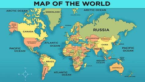 World Map of Countries - Download this printable maps of all the countries of the world along with countries name. For more interacting General knowledge for kids, visit: http://mocomi.com/learn/general-knowledge/ Politic World Map, World Map With Names Of Countries, The Map Of The World, World Map With Country Names Hd, Map Mapping Ideas, World Map Hd 4k, Free Printable World Map With Countries, World Knowledge, Map Of The World Printable