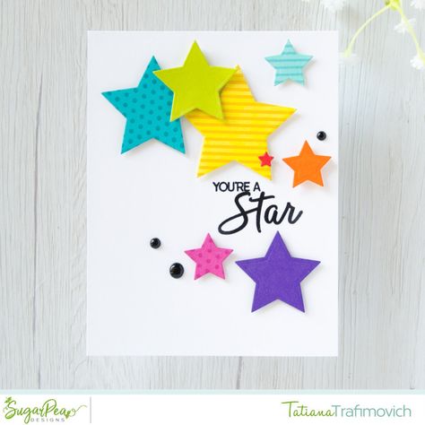 Cards With Stars Handmade, You Are A Star Card, Welcome Card Ideas, Kids Cards Handmade, Cute Homemade Cards, Greeting Cards Handmade Creative Design, Cute Card Designs, Cute Handmade Cards, Star Handmade