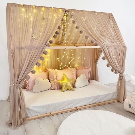 Deluxe Beige Montessori Tente🌟🌟🌟🌟 #montessorıbedcanopy#bedcanopy#canopy#tulle#room#magic#trend#canopybed#pamuka#pamukakid Bedroom Diy Wall Art, Girls Bedroom Color Schemes, Kids Bed Tent, Tent Bedroom, Kids Bedroom Diy, Wall Art Girls Bedroom, Tent Bed, Montessori Bed, Bedroom Design Inspiration