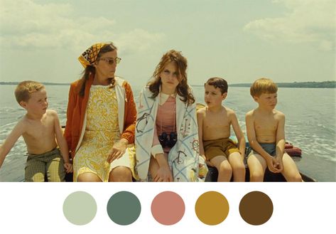 West Anderson Color Palette, Wes Anderson Screenshots, Wes Anderson Color Grading, Moonrise Kingdom Color Palette, Wes Anderson Colour Palette, Muted Tones Aesthetic, West Anderson Aesthetic, Wes Anderson Inspired Outfits, Wes Anderson Aesthetic Outfits