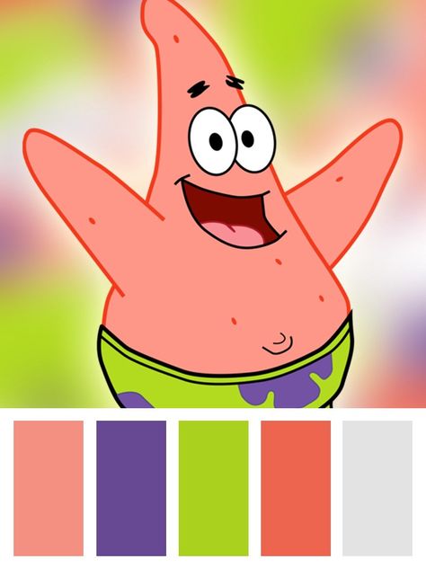 Spongebob Color Palette, Spongebob Coloring, Spongebob Patrick, Color Codes, Latest Colour, A Cartoon, Color Pallets, Summer 2024, Color Scheme