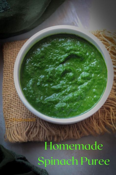 Pureed Spinach Recipes, Spinach Puree Recipes, Preserve Spinach, Easy Spinach Recipes, Spinach Puree, Baby Spinach Recipes, Pureed Food, Plating Presentation, Puree Recipes