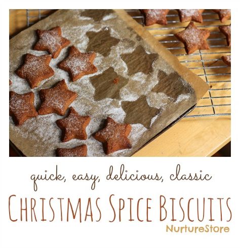 A super quick, easy and delicious Spice Christmas biscuit/cookie recipe | NurtureStore :: inspiration for kids Christmas Biscuits Recipe, Easy Christmas Cookie Recipes, Christmas Biscuits, Christmas Spices, Biscuits Recipe, Xmas Food, Christmas Cookies Decorated, Christmas Cooking, Super Yummy