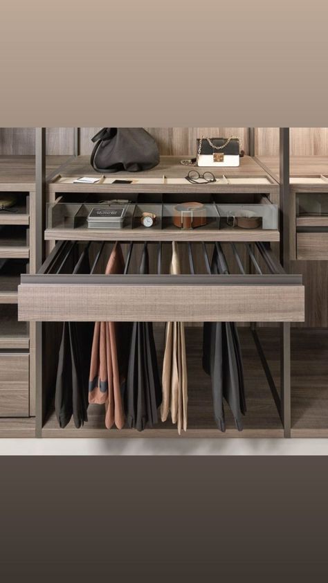 Wardrobe Accessories Ideas, Functional Wardrobe Design, Hotel Closet Ideas, Bedroom Wardrobe Design Layout Master Closet, Male Closet Ideas, Masculine Closet Ideas, Mens Closet Design, Luxury Closet Designs Dressing Rooms, Men Closet Organization