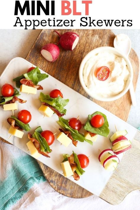 Blt Appetizer, Appetizers Summer, Deconstructed Food, Mini Blt, Wine Party Appetizers, Wine Party Food, Kid Friendly Appetizers, Bbq Pool Party, Wine Appetizers