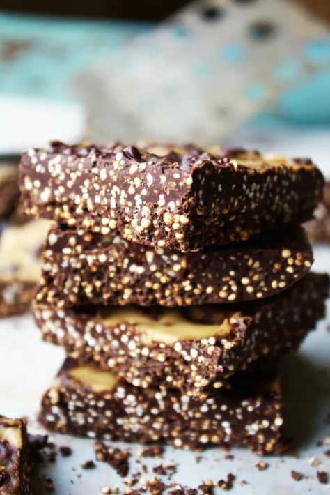 Quinoa Crunch Bars, Popped Quinoa, Quinoa Crunch, Mediterranean Desserts, Crunch Bars, Mediterranean Diet Plan, Crunch Bar, Diet Desserts, Shape Magazine