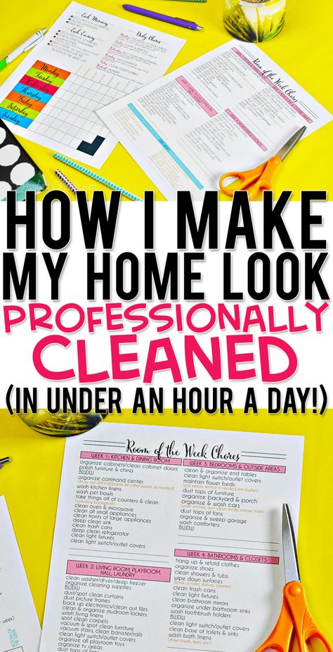 How I Make My Home Look Professionally Cleaned (in under an hour a day!) | Lamberts Lately Weekly Cleaning Schedule For Working Women, Monthly Deep Cleaning Schedule Free Printable, Cleaning Schedule For Working Women, Fly Lady Cleaning Schedule, Homemaking Hacks, Free Printable Cleaning Schedule, Perfect Routine, Fly Lady, Cleaning Schedules