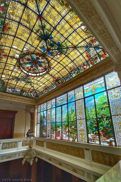 Fernandini House, 1913. Lima - Peru. Spanish Hacienda, Lima Peru, Hacienda Style, Eiffel Tower Inside, Peru, South America, Architecture House, Eiffel Tower, Stained Glass