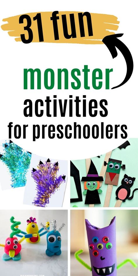 Stem Monster Activities, Monster Circle Time Preschool, Halloween Monster Activities, Monster Craft Kindergarten, Monster Theme Preschool, Bats Activities, Love Monsters, Kindergarten Halloween, Stem Activities Preschool