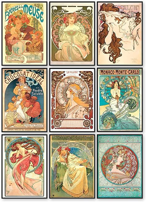 Mucha Posters Art Nouveau, Art Nouveau Movie Poster, Art Nuvo Poster, Art Deco And Art Nouveau, Art Nouveau Vintage, Art Deco Vs Art Nouveau, Neuvou Art, Art Nouveau Advertisement, Mucha Advertisement