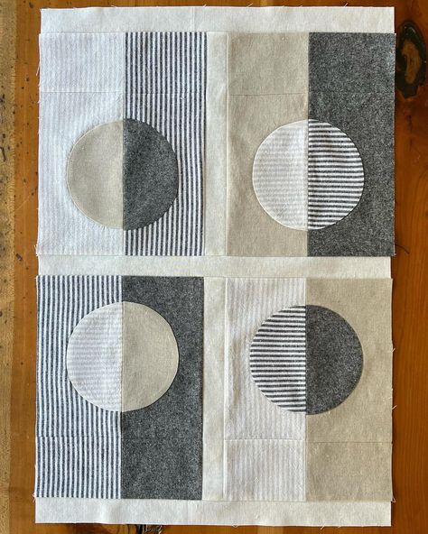 I’m switching directions completely this week, so if you’re looking for the exact opposite of my zany scrappy quilt from last week, HERE it is! I’m so excited about this very serene version of @remivailstudio ‘s Full Circle Quilt. This one’s a commission for an old friend. Can’t wait to see it build! #fullcirclequilt #remivailstudiopatterns #sewsbyday #curvesquilt #modernquilt Circle Pattern Design, Circle Quilt Patterns, Modern Quilt Blocks, Place Mats Quilted, Circle Quilts, Scrap Quilt Patterns, Scrappy Quilt, Patchwork Quilt Patterns, Contemporary Quilts