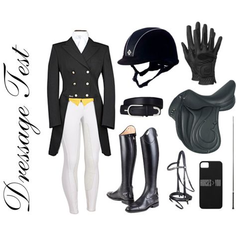 dressage test by myequestrianstylee on polyvore ~ SETS FOR HUNTER/JUMPERS, DRESSAGE, & WESTERN Equine Outfits, Dressage Outfit, Dressage Tests, Equestrian Outfit, Hunter Jumper, Hobby Horse, Helmet Design, Equestrian Outfits, Touch Screen Gloves