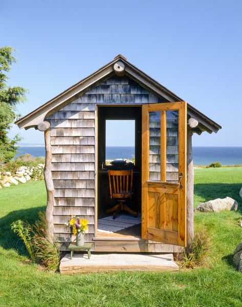 A Seaside Writer's Cottage - Fine Homebuilding Integrated Architecture, Shed Office, Outside The Window, Architecture Engineering, Write A Blog, Home Building Tips, Outdoor Office, Architectural Photographers, Art Science