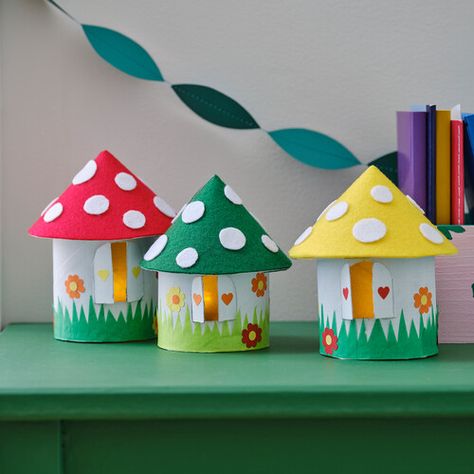 Craft Ideas | Hobbycraft Little Houses, Creative Ideas, Toilet Paper, Green