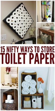 These toilet paper storage ideas are great for my small house. -One Crazy House Toilet Paper Storage Ideas, Paper Storage Ideas, Store Toilet Paper, Diy Toilet Paper Holder, Hidden Toilet, Crazy House, Diy Toilet, Toilet Paper Storage, Toilet Room