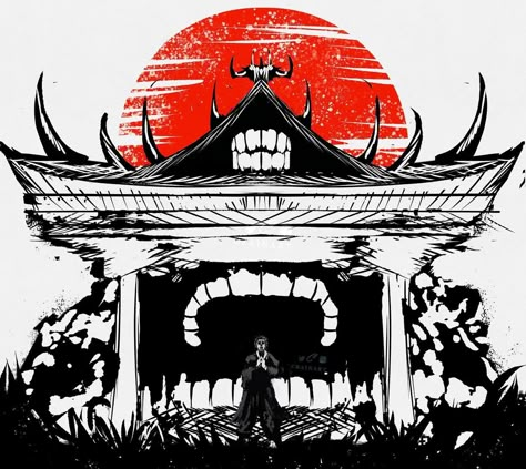 Shrine Drawing, Malevolent Shrine, Anime Reference, Dark Art Tattoo, Cool Anime Backgrounds, Black Clover Anime, Geek Art, Manga Anime One Piece, Art Station