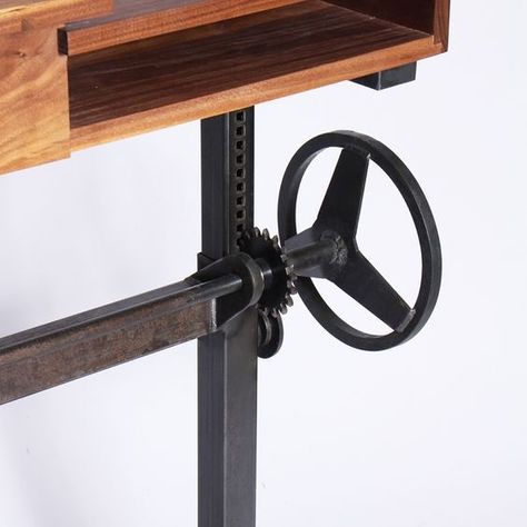 Standup Desk, Diy Standing Desk, Industrial Gears, Lift Table, Stand Up Desk, Stand Desk, Adjustable Standing Desk, Sit Stand Desk, Industrial Table