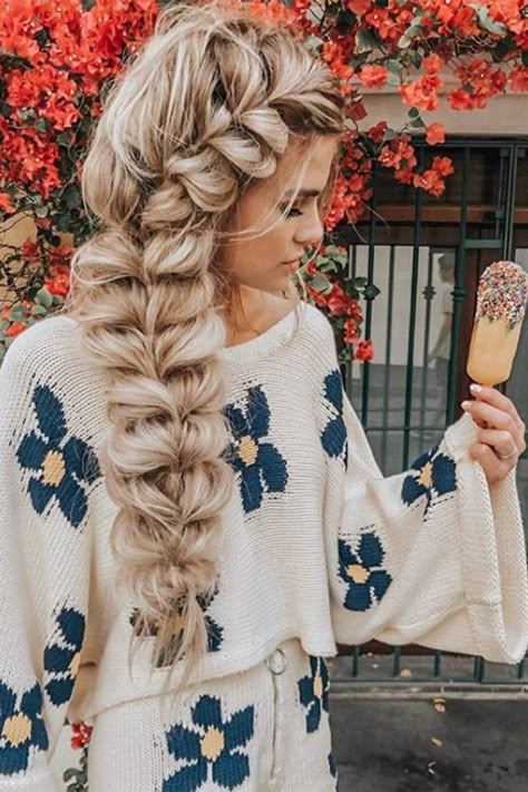 Hairstyles Theme, Chunky Braids, Big Braids, Pull Through Braid, Best Wedding Hairstyles, Bohemian Hairstyles, Kids Braided Hairstyles, Wedding Hairstyles For Long Hair, Wedding Hair And Makeup